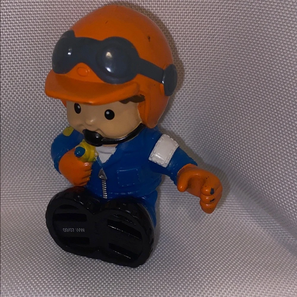 Little People Fire Rescue set , Drew, helicopter, basket, ladder